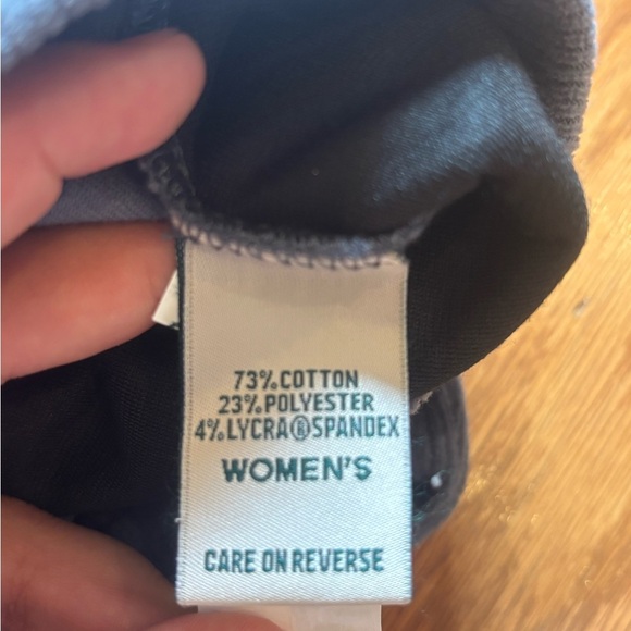 LL bean straight leg blue ribbed soft sweat pants womens size small reg. - Picture 4 of 4